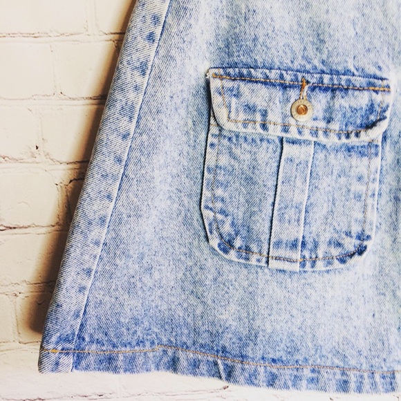 Mid 90s A-line jean skirt - Picture 4 of 5